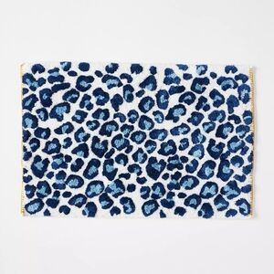 Anthropologie Lola Leopard Tufted Cotton Bath Mat